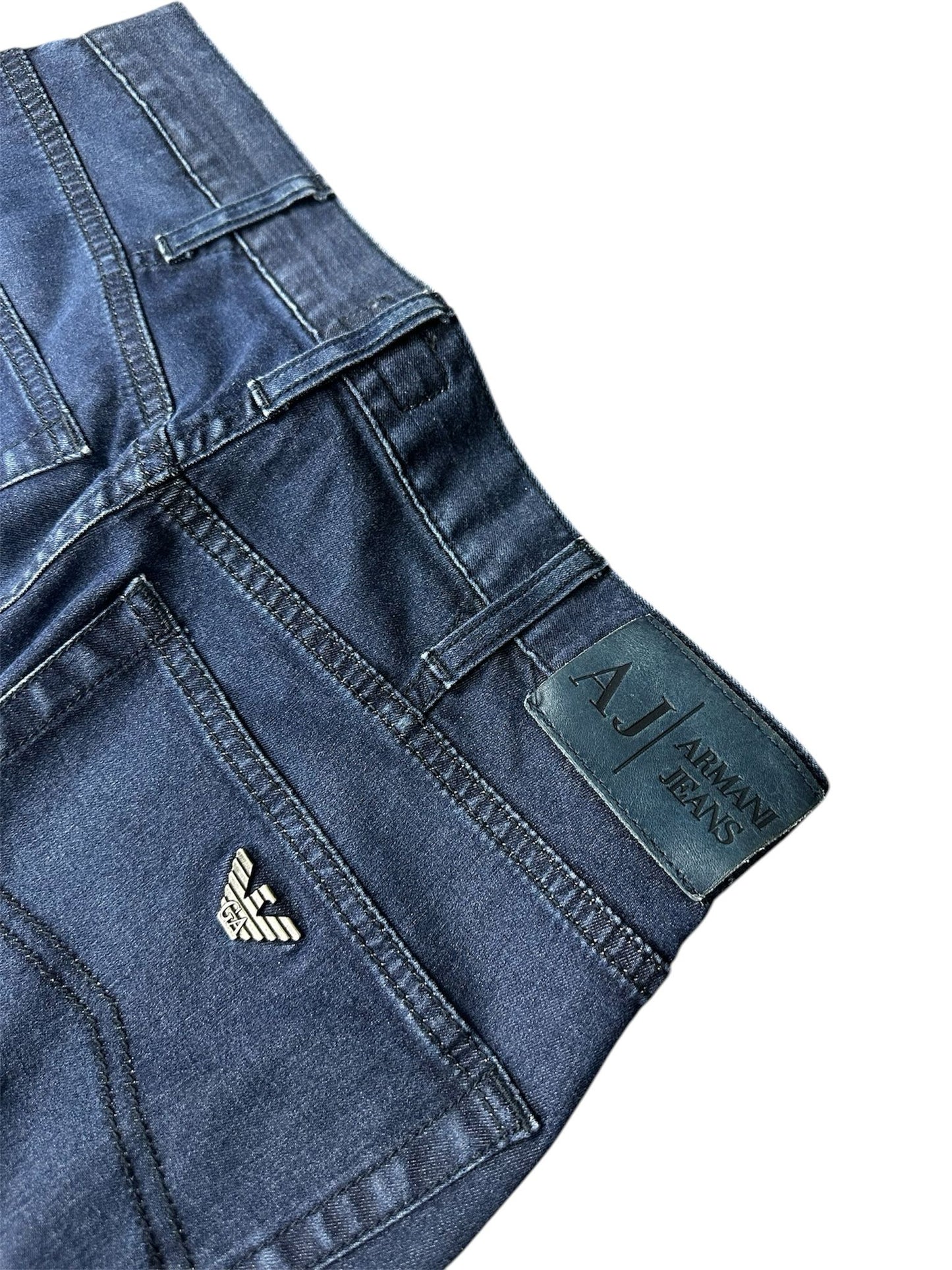 Dunkelblaue Vintage Baggy Armani Jeans (S)