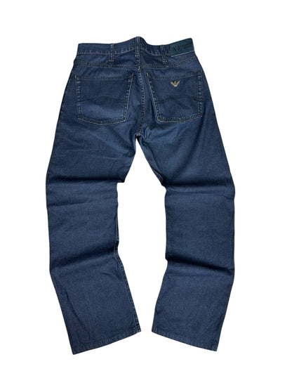 Dunkelblaue Vintage Baggy Armani Jeans (S)