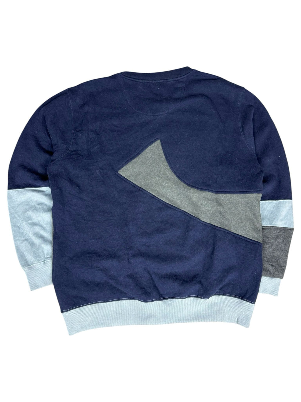 Dunkelblau Grau Hellblauer Nike Vintage Pullover (M/L)